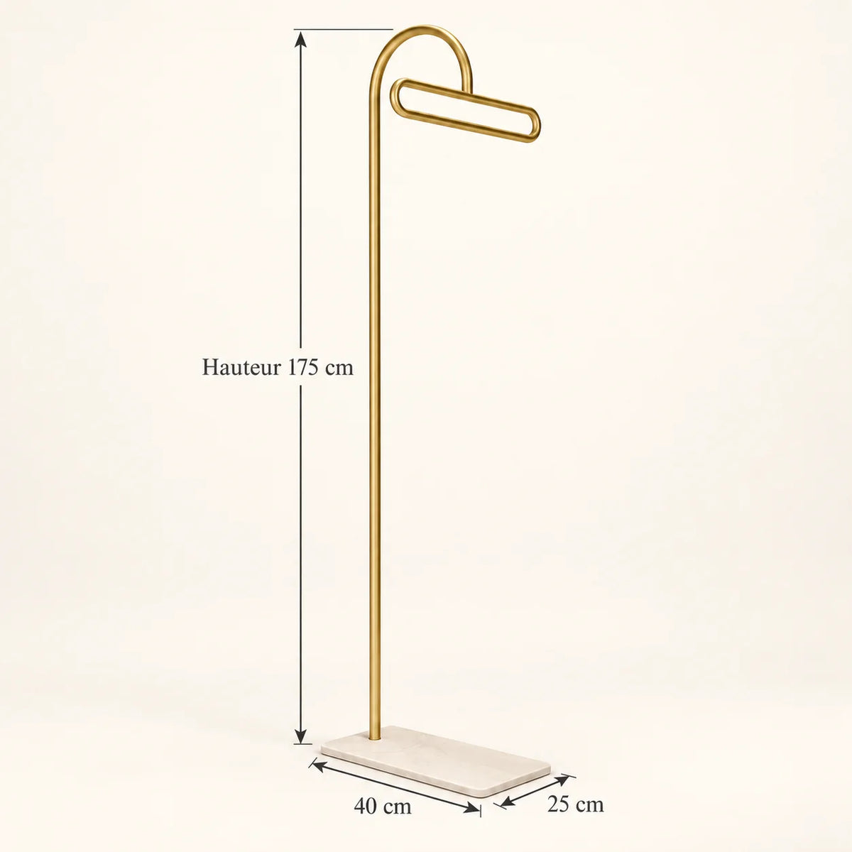 Porte-manteau portant design metal dore 175 cm — avec ses informations techniques vérifiées