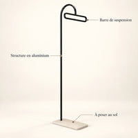 Porte-manteau portant design metal noir 175 cm — avec ses caractéristiques vérifiées