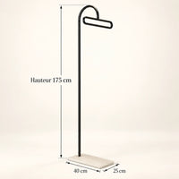 Porte-manteau portant design metal noir 175 cm — avec ses informations techniques vérifiées