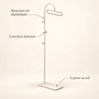 Porte-manteau portant metal blanc 175 cm — avec ses caractéristiques vérifiées