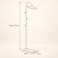 Porte-manteau portant metal blanc 175 cm — avec ses informations techniques vérifiées