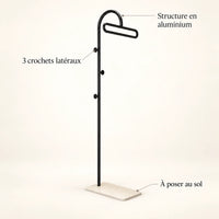 Porte-manteau portant metal noir 175 cm — avec ses caractéristiques vérifiées