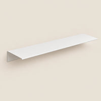 Étagère salle de bain aluminium blanche 40 cm : vue du produit sur fond beige