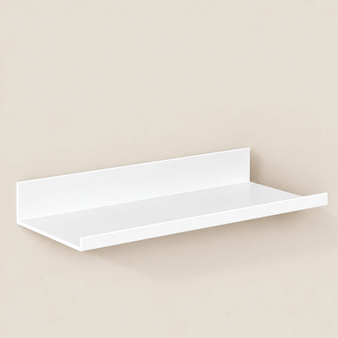 Étagère salle de bain avec rebord blanche 30 cm