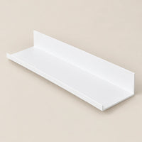 Étagère salle de bain avec rebord blanche 40 cm : vue de trois quarts