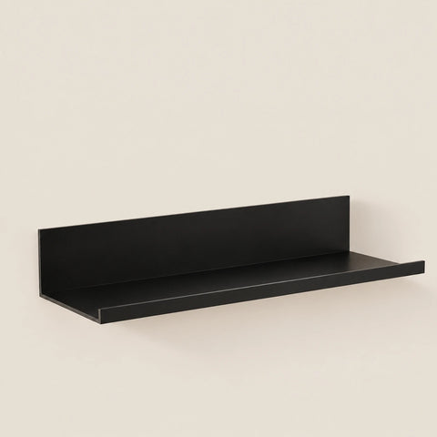 Étagère salle de bain avec rebord noire 40 cm
