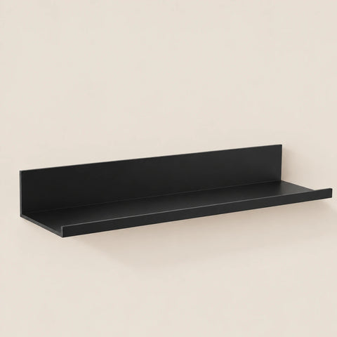 Étagère salle de bain avec rebord noire 50 cm