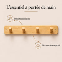 Porte-manteau mural bambou 4 crochets 35 cm - bénéfices et organisation