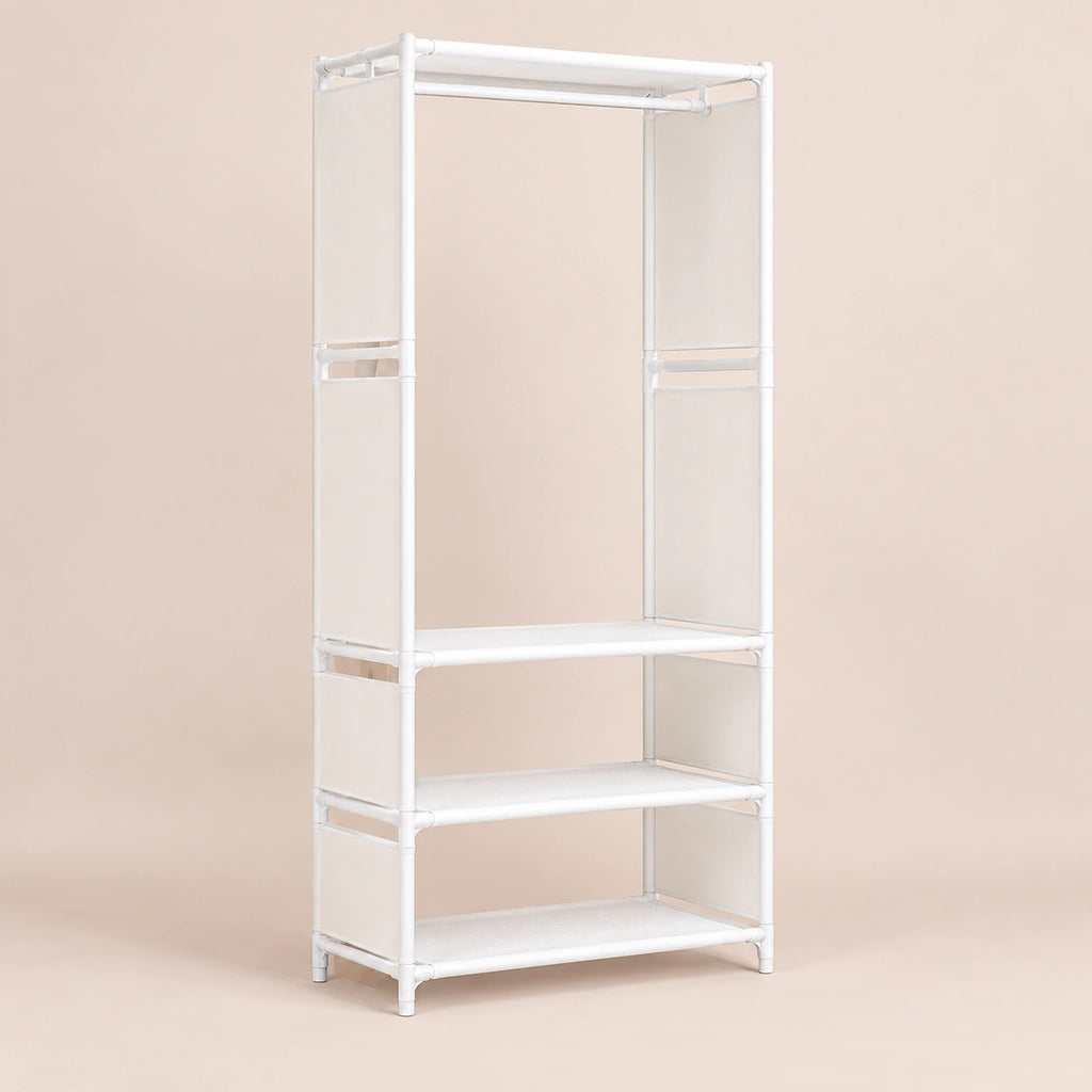 Penderie métal blanche 1 colonne 60 cm - vue principale