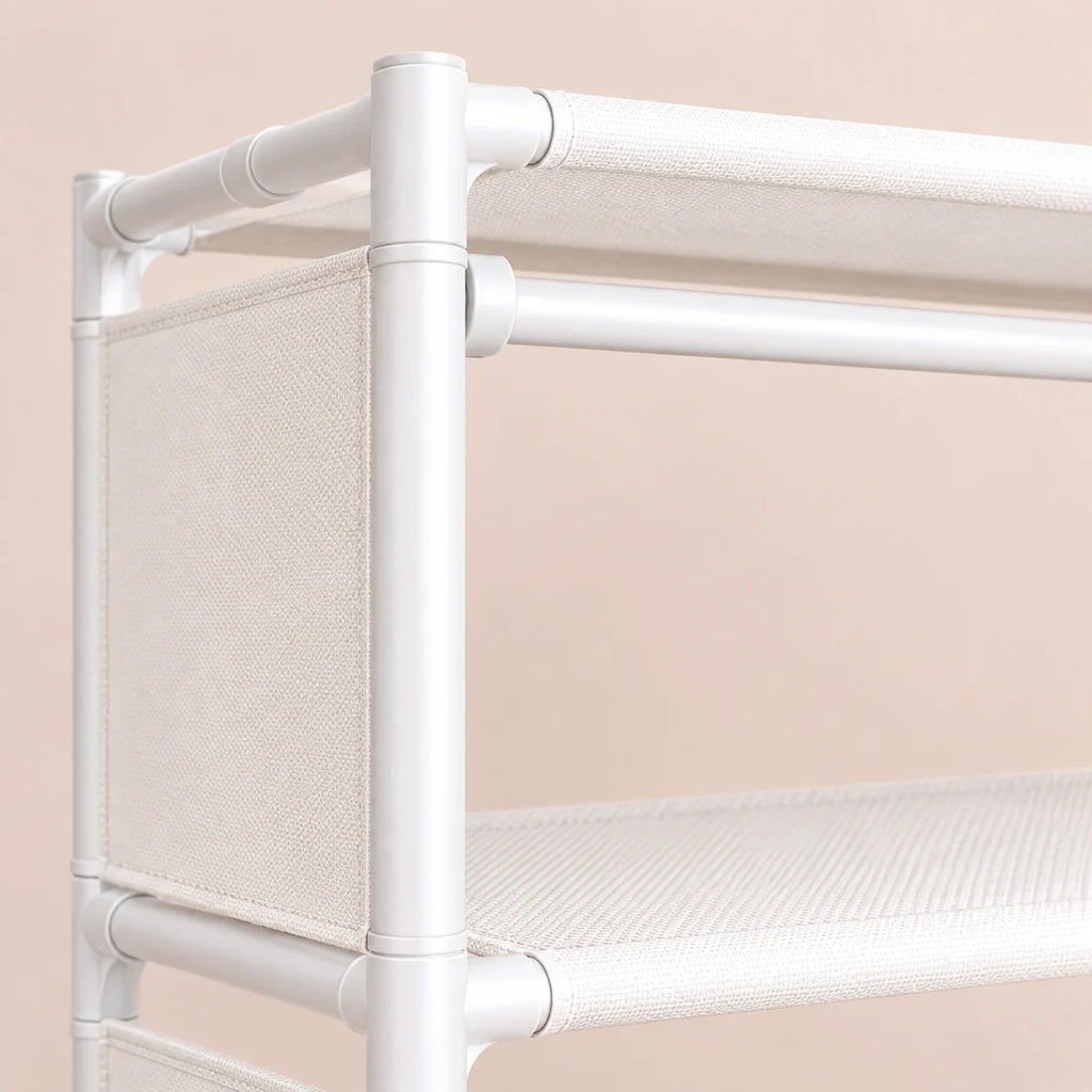 Penderie métal blanche 1 colonne 60 cm - detail des finitions