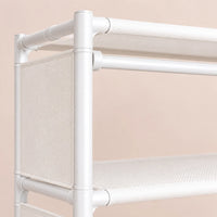 Penderie métal blanche 1 colonne 60 cm - detail des finitions