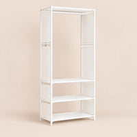 Penderie métal modulable 1 à 3 colonnes - Blanc 1 colonne (60 cm)