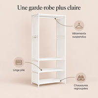 Penderie métal modulable 1 à 3 colonnes - benefices et organisation