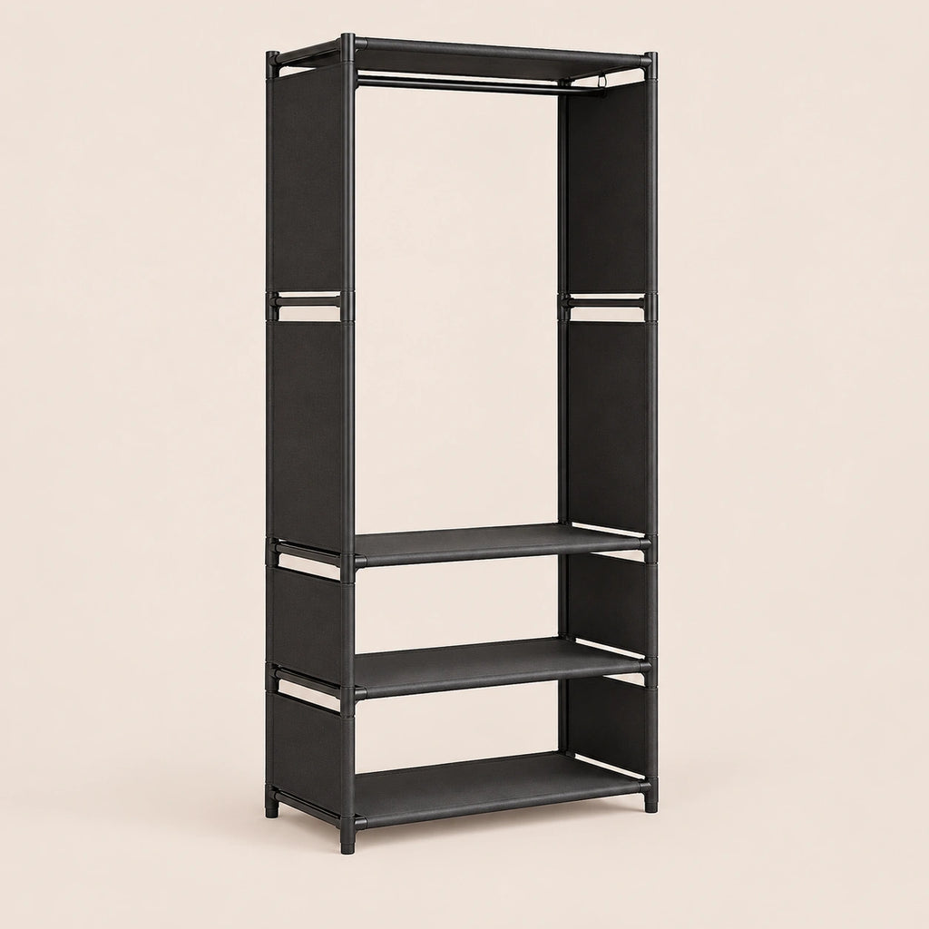 Penderie noire 1 colonne 60 cm métal - vue principale