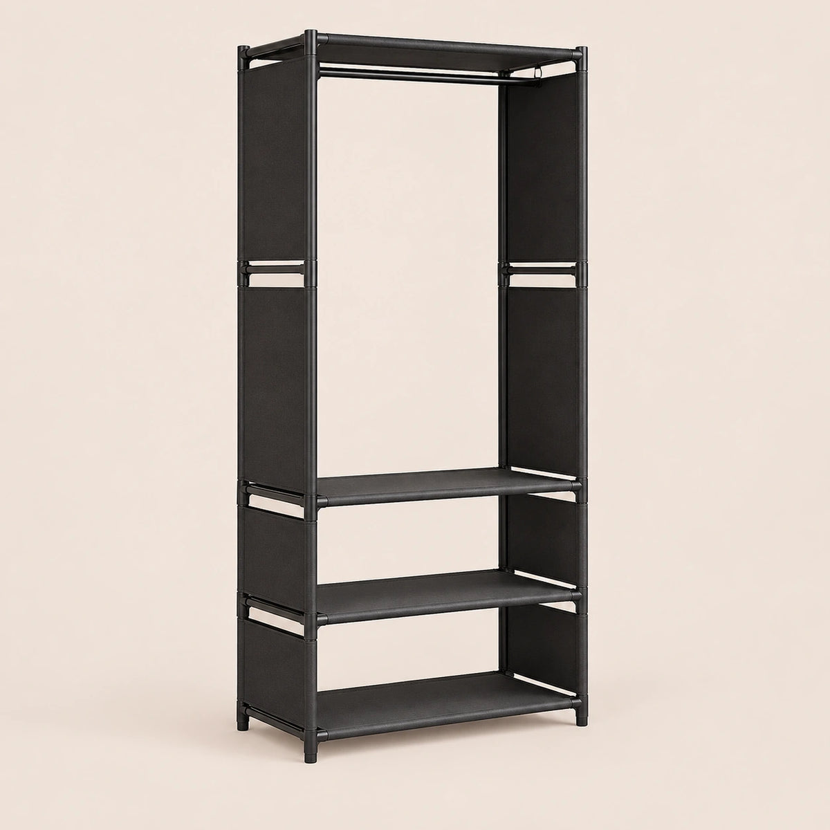 Penderie noire 1 colonne 60 cm métal - vue principale
