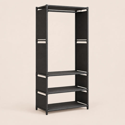 Penderie noire 1 colonne 60 cm métal