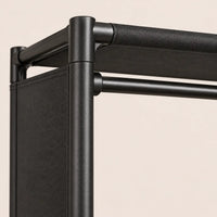 Penderie noire 1 colonne 60 cm métal - detail des finitions