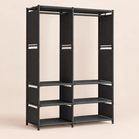 Penderie noire 2 colonnes 95 cm métal - vue principale