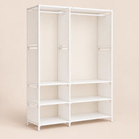 Penderie ouverte blanche 2 colonnes 95 cm - vue principale