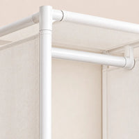 Penderie ouverte blanche 2 colonnes 95 cm - detail des finitions