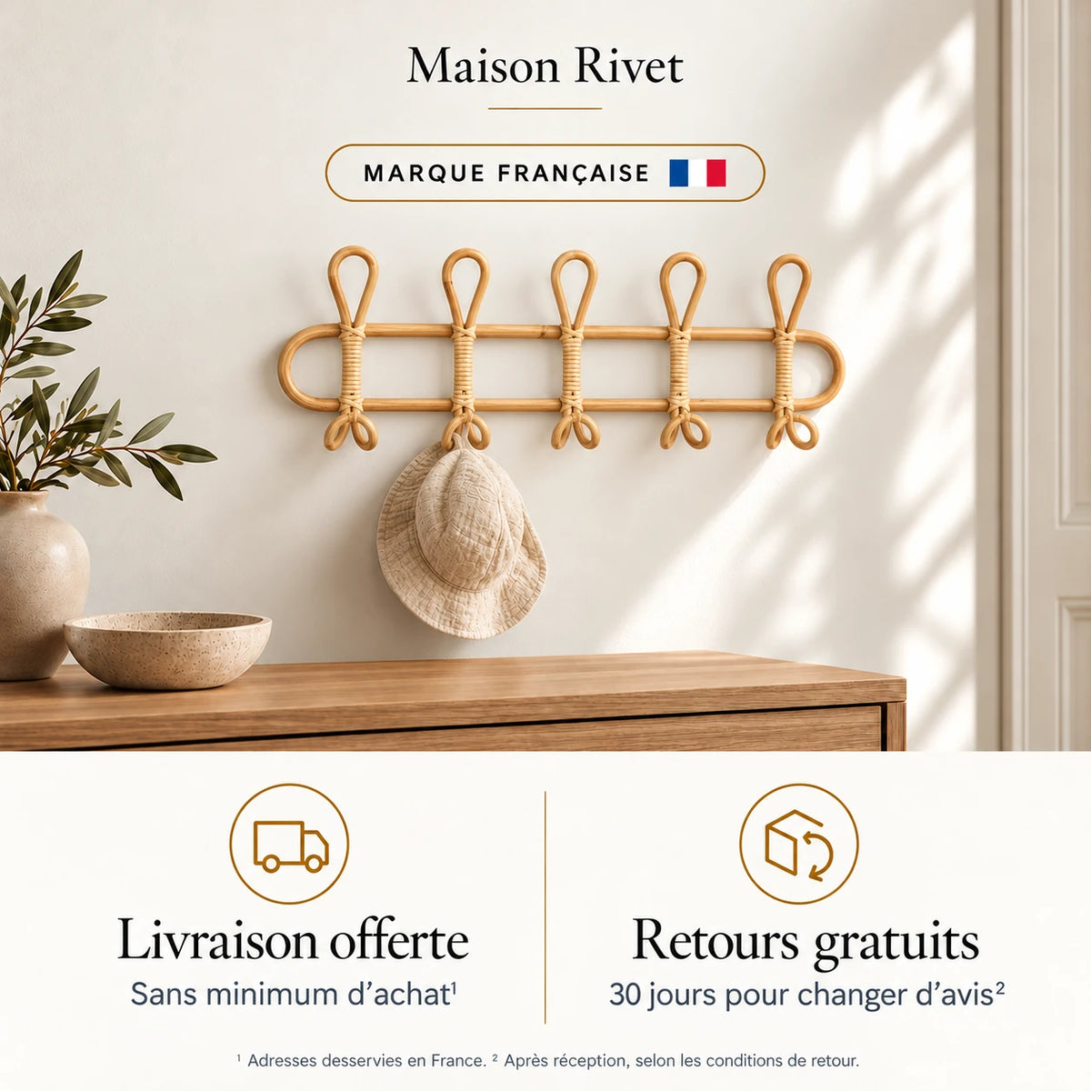 Livraison offerte en France sans minimum et retours gratuits 30 jours selon conditions