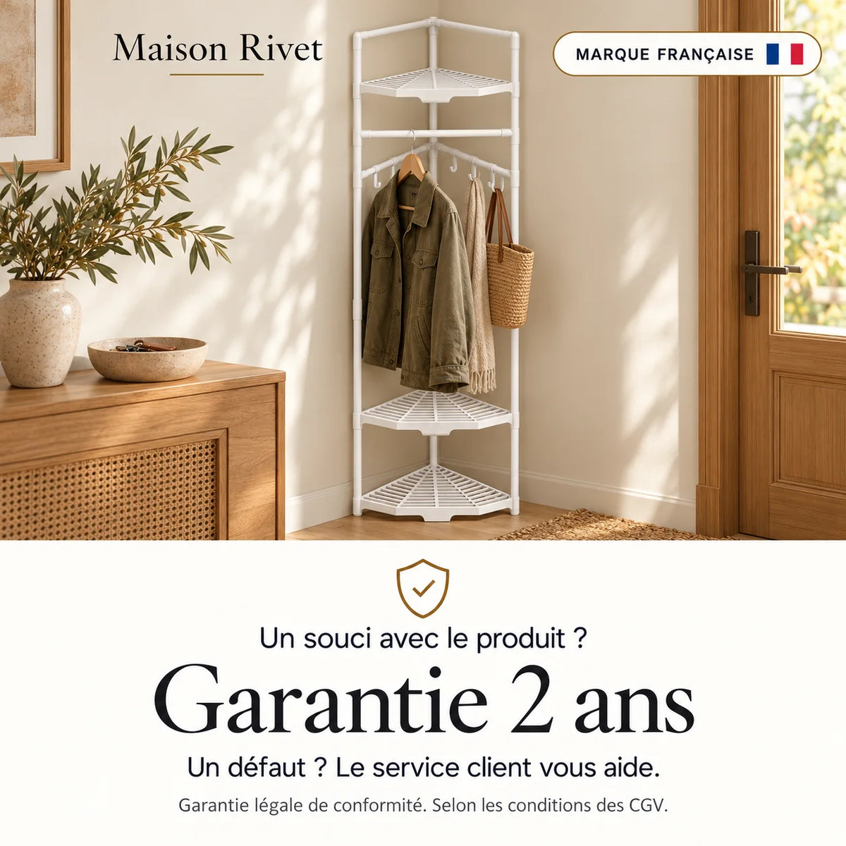 Garantie légale de conformité de deux ans, selon les CGV