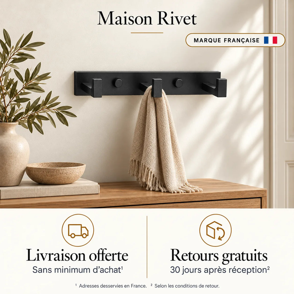 Livraison offerte en France sans minimum et retours gratuits 30 jours selon conditions