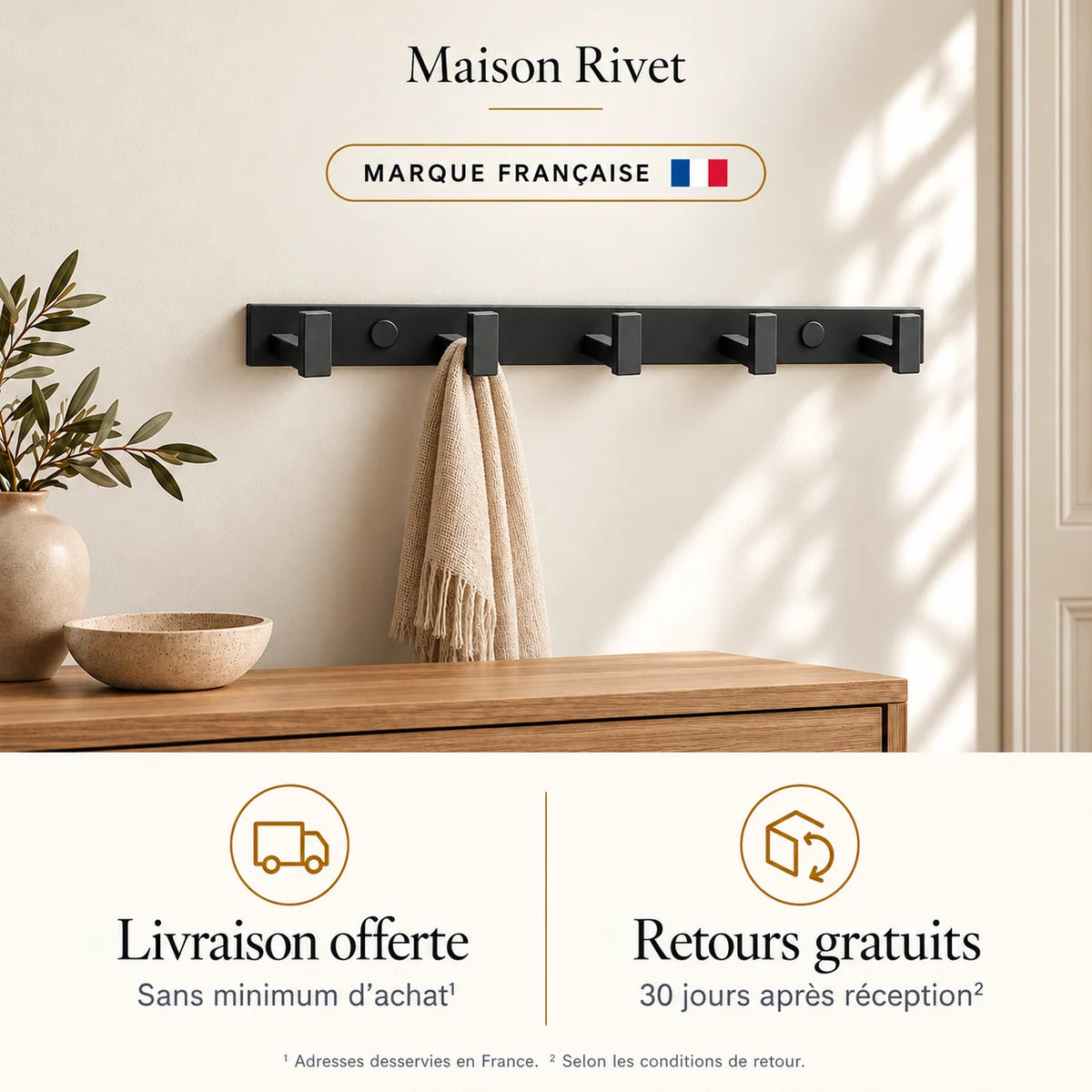 Livraison offerte en France sans minimum et retours gratuits 30 jours selon conditions