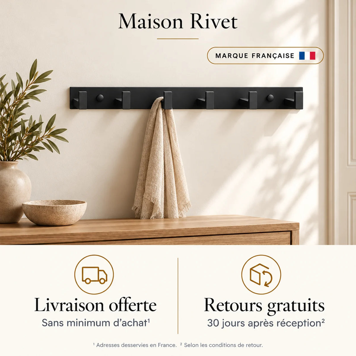 Livraison offerte en France sans minimum et retours gratuits 30 jours selon conditions
