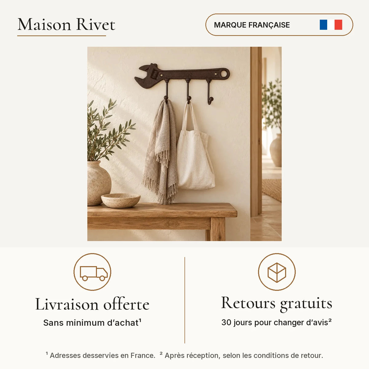 Livraison offerte en France sans minimum et retours gratuits 30 jours selon conditions