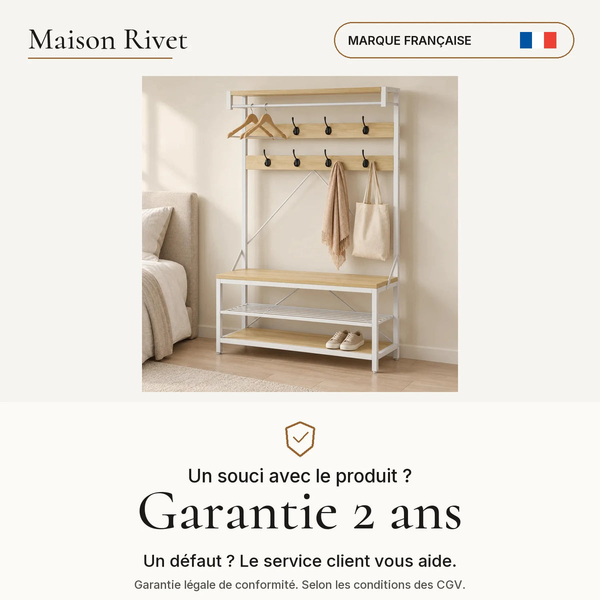 Garantie légale de conformité de deux ans, selon les CGV