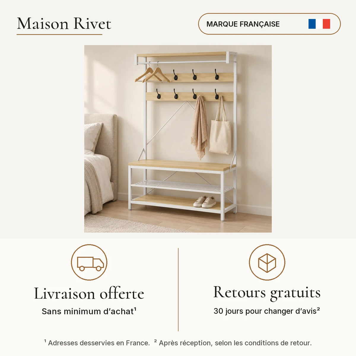 Livraison offerte en France sans minimum et retours gratuits 30 jours selon conditions