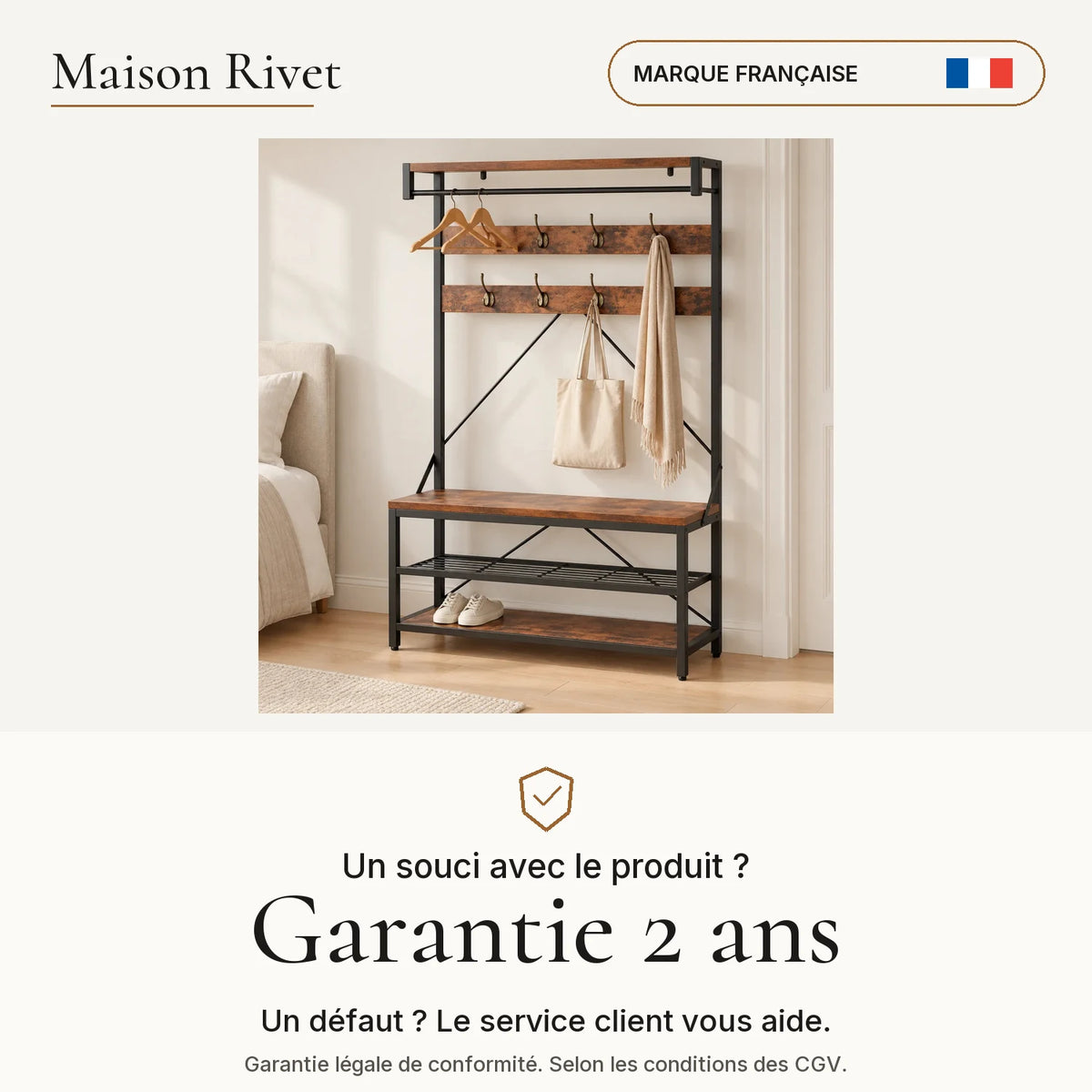 Garantie légale de conformité de deux ans, selon les CGV