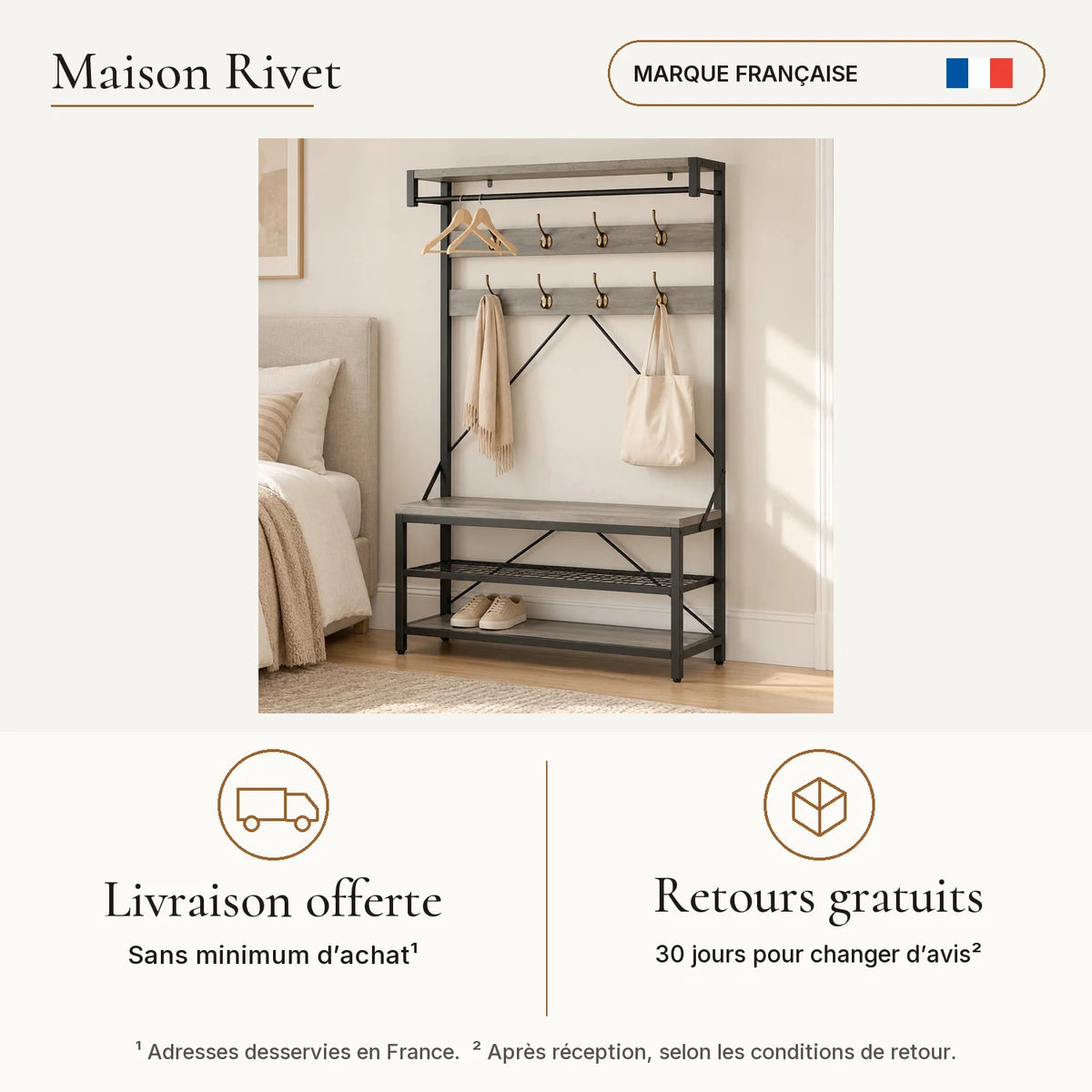 Livraison offerte en France sans minimum et retours gratuits 30 jours selon conditions