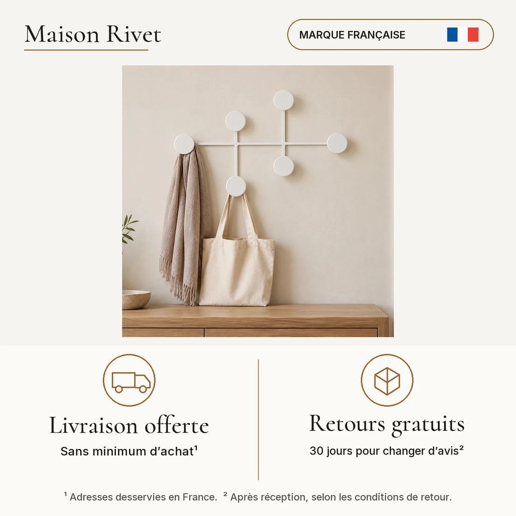 Livraison offerte en France sans minimum et retours gratuits 30 jours selon conditions