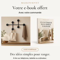 Guide numérique Maison Rivet offert avec la commande, produit à gauche et e-book à droite