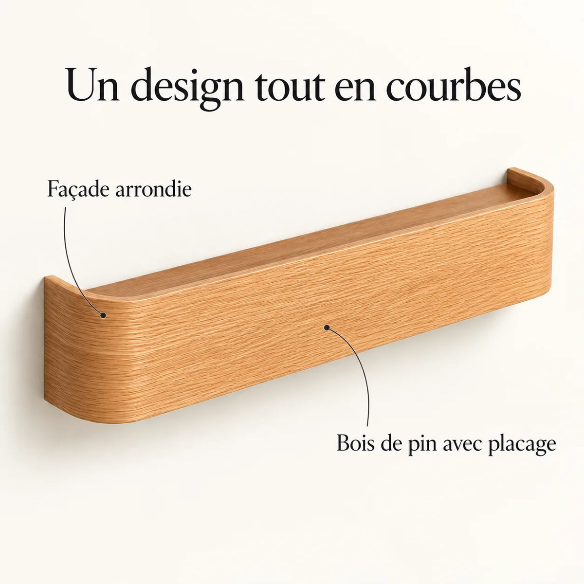 Porte-manteau mural bois couleur naturelle 5 crochets — avec ses caractéristiques vérifiées