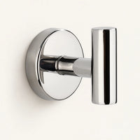 Patère design chrome brillant en inox à vis : vue principale