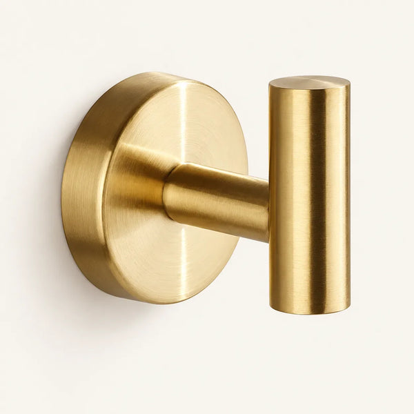 Patère design dorée en inox à vis
