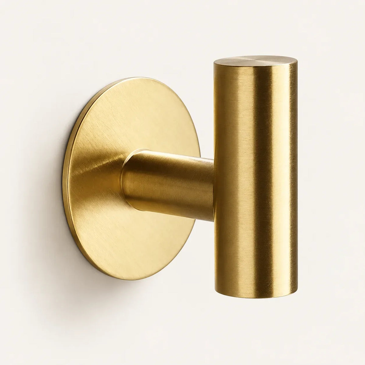 Patère design dorée en inox adhésive : vue principale