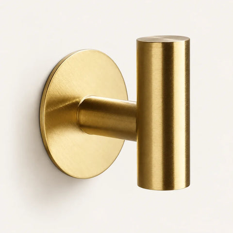 Patère design dorée en inox adhésive