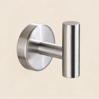 Patère design inox brossé en inox à vis : forme du crochet en T