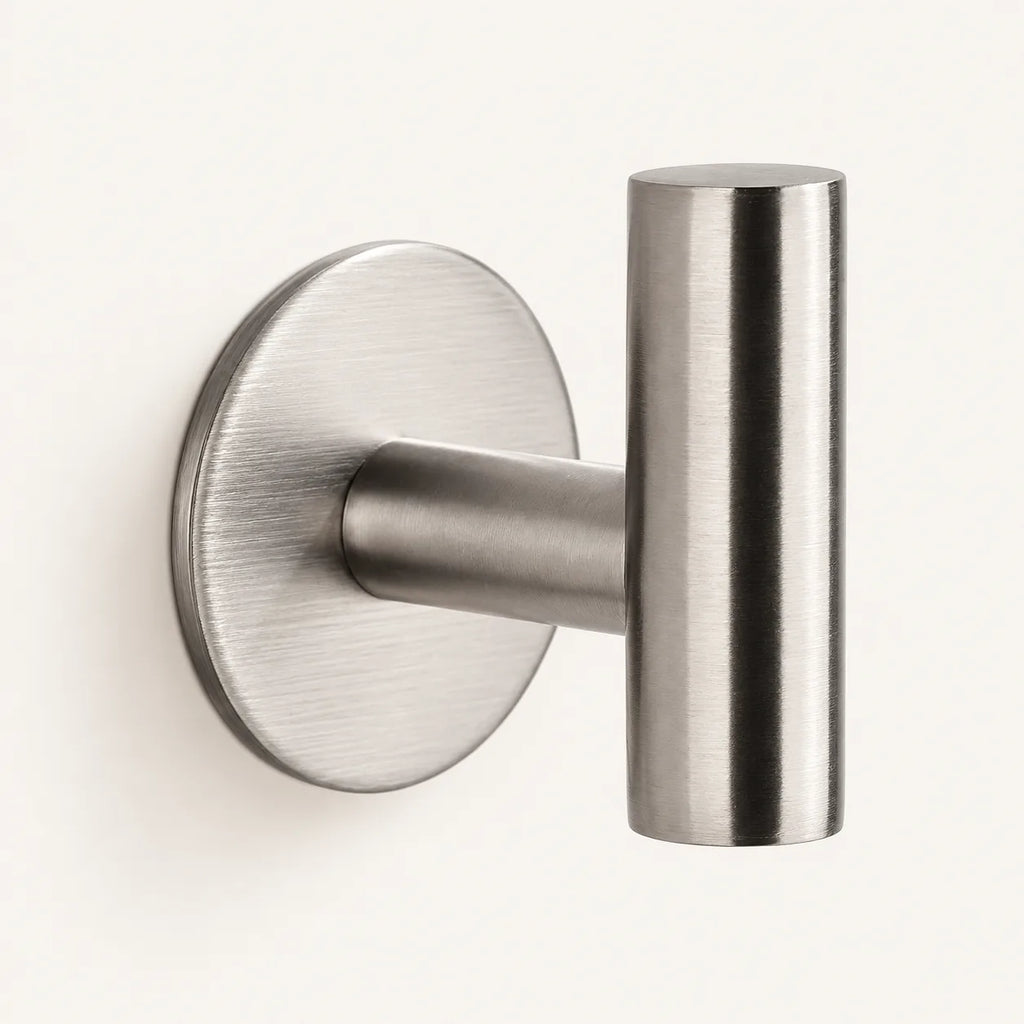 Patère design inox brossé en inox adhésive : vue principale