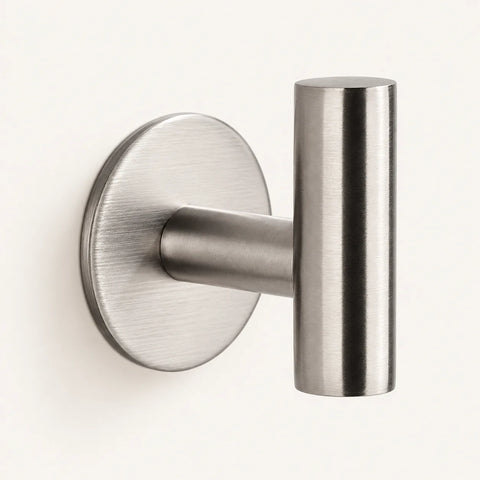 Patère design inox brossé en inox adhésive
