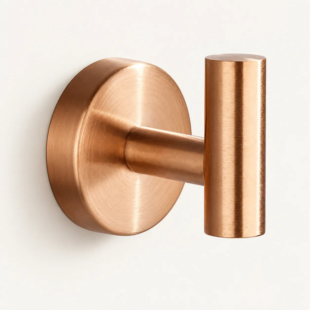 Patère design or rose en inox à vis : vue principale