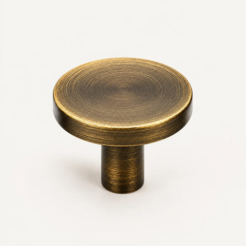 Patère laiton bronze vieilli ronde 32 mm