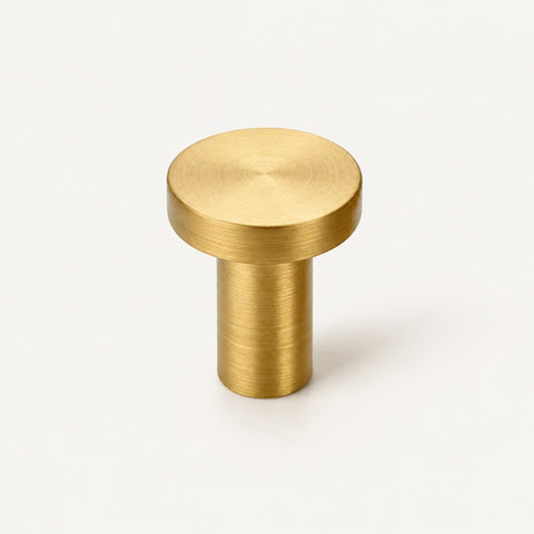 Patère laiton doré brossé ronde 20 mm
