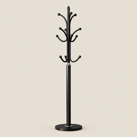 Porte-manteau moderne noir base marbre 180 cm