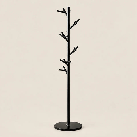 Porte-manteau moderne noir base plastique 175 cm