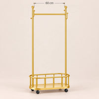 Porte-manteau sur pied métal doré 60 cm - portant à roulettes - dimensions du produit